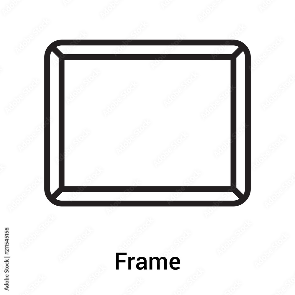 Frame icon vector sign and symbol isolated on white background, Frame logo concept Frame icon vector sign and symbol isolated on white background, Frame logo concept