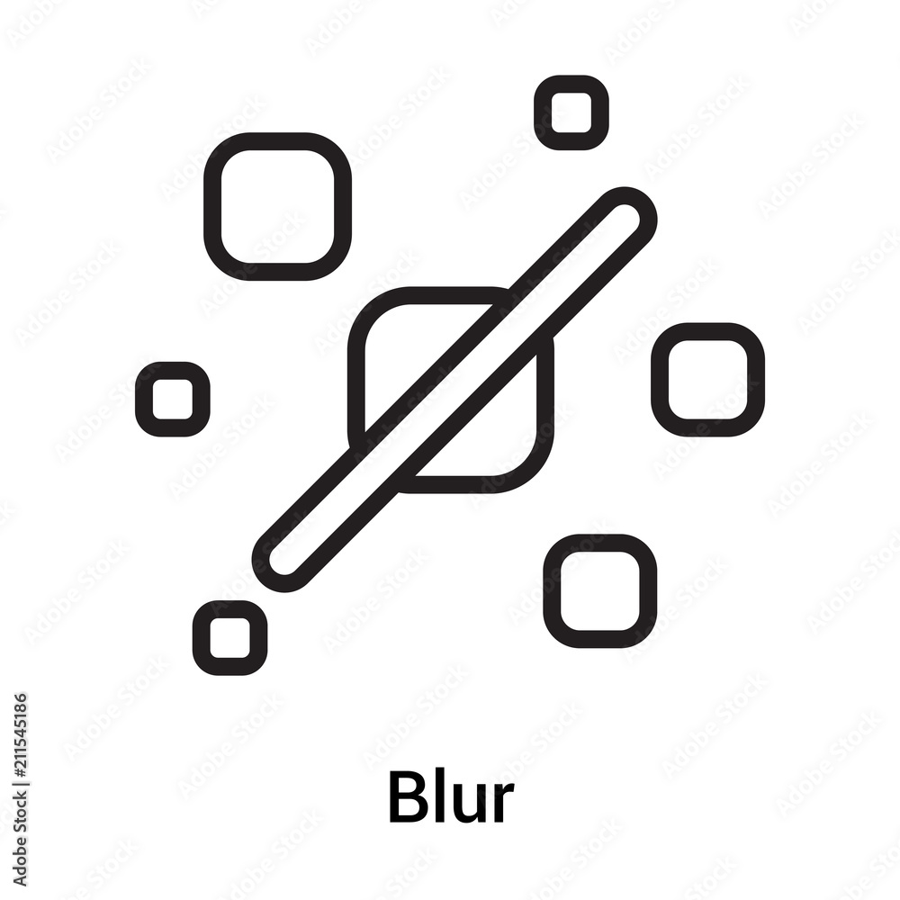 Blur icon vector sign and symbol isolated on white background, Blur logo concept Blur icon vector sign and symbol isolated on white background, Blur logo concept