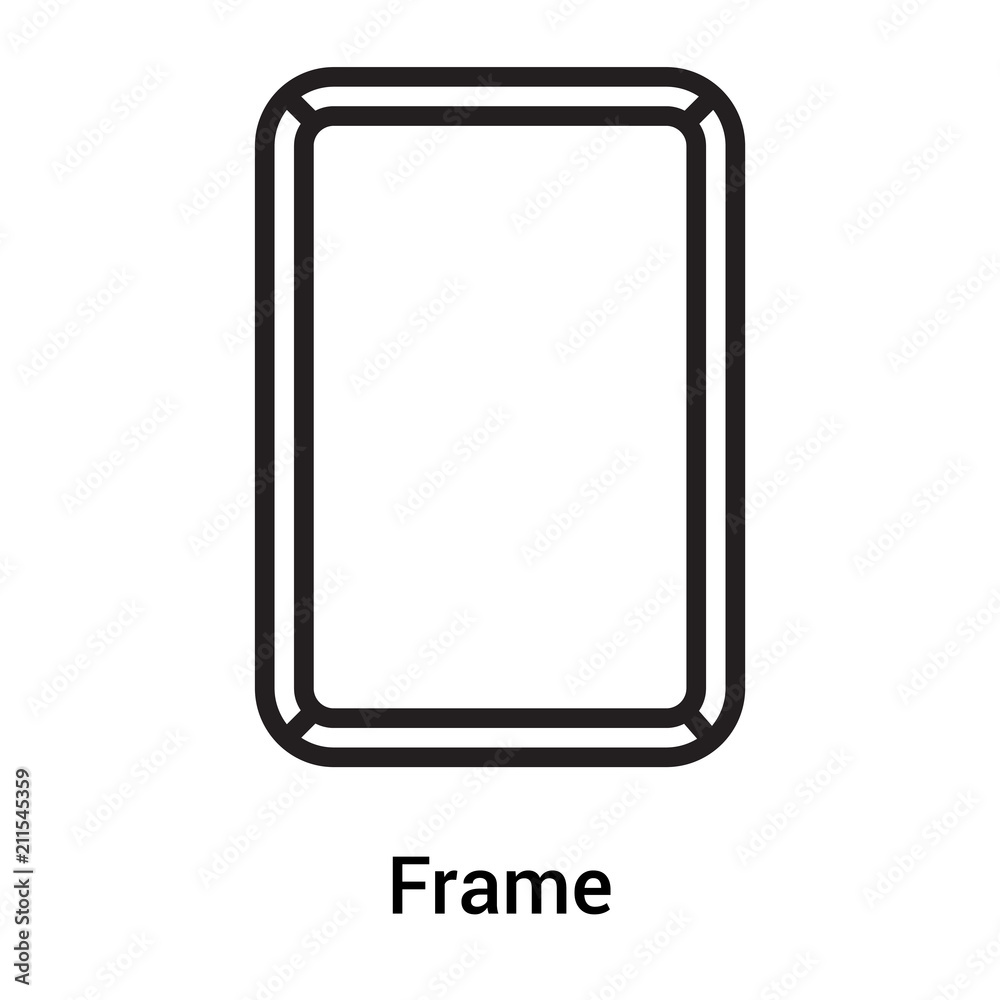 Frame icon vector sign and symbol isolated on white background, Frame logo concept Frame icon vector sign and symbol isolated on white background, Frame logo concept