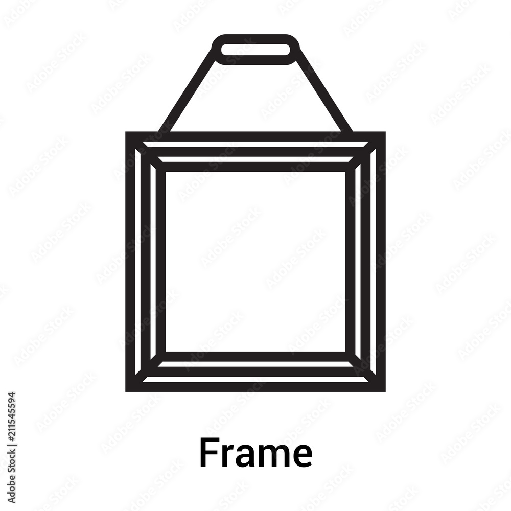 Frame icon vector sign and symbol isolated on white background, Frame logo concept Frame icon vector sign and symbol isolated on white background, Frame logo concept