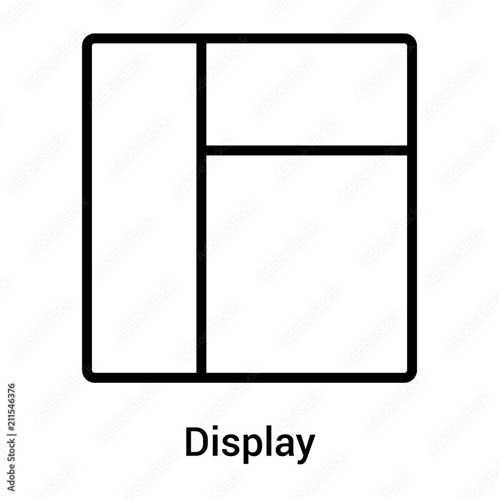 Display icon vector sign and symbol isolated on white background, Display logo concept Display icon vector sign and symbol isolated on white background, Display logo concept