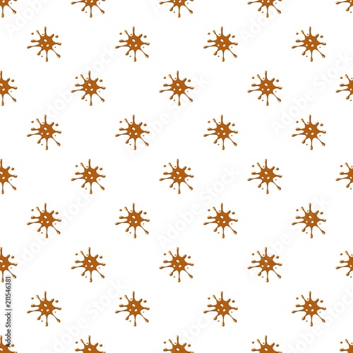 Spot of brown caramel pattern seamless repeat in cartoon style vector illustration