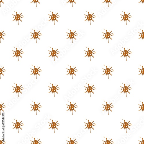 Small spot of caramel pattern seamless repeat in cartoon style vector illustration
