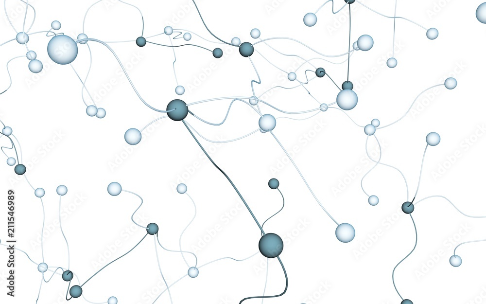 Neural network. Social network. Futuristic dna, deoxyribonucleic acid. Abstract molecule, cell illustration, mycelium. Light background. 3D illustration Neural network. Social network. Futuristic dna, deoxyribonucleic acid. Abstract molecule, cell illustration, mycelium. Light background. 3D illustration