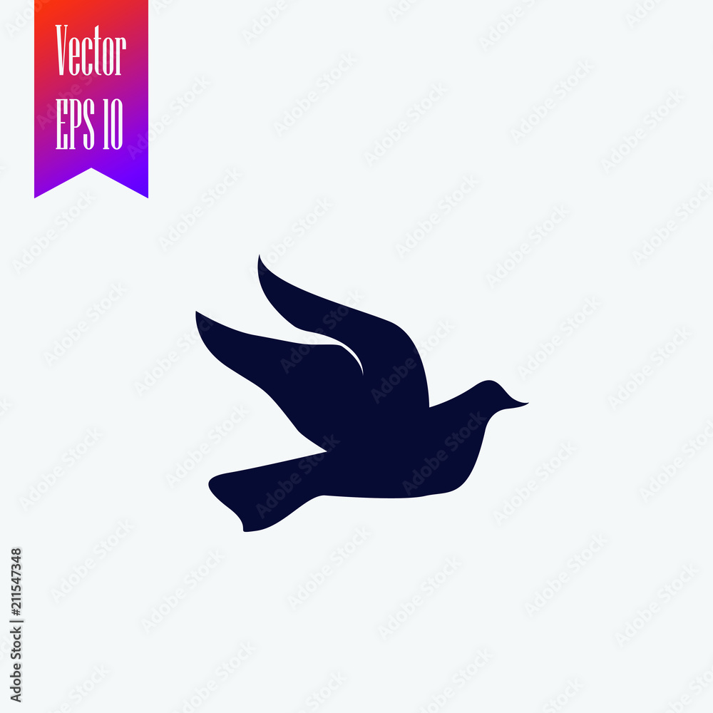 dove icon vector. bird icon dove icon vector. bird icon