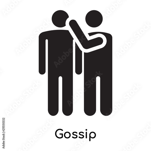 Gossip icon vector sign and symbol isolated on white background, Gossip logo concept icon