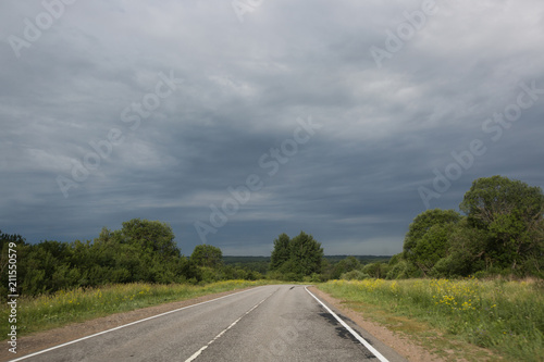 Rural road in Russia