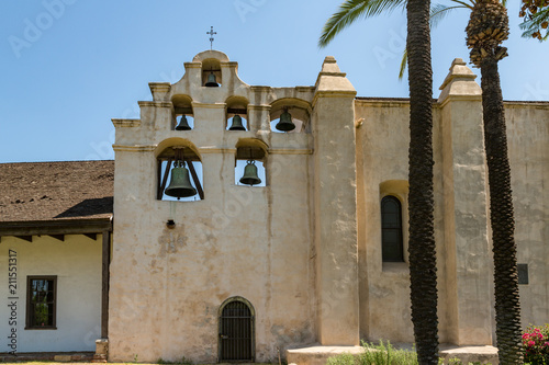 The Bell Tower at San Gabriel Mission, San Gabriel, California  photo