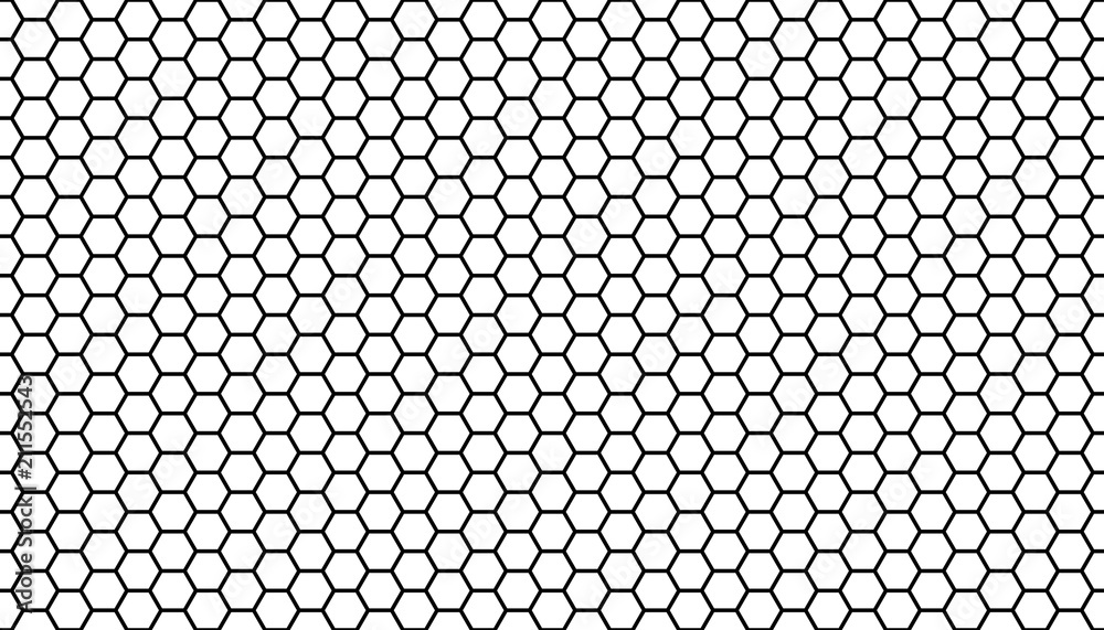 Black honeycomb on a white background. Seamless texture. Isometric geometry. 3D illustration Black honeycomb on a white background. Seamless texture. Isometric geometry. 3D illustration