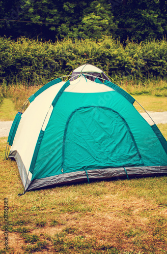 Tent Camping.Done Tent in a family camping trip © paolav1