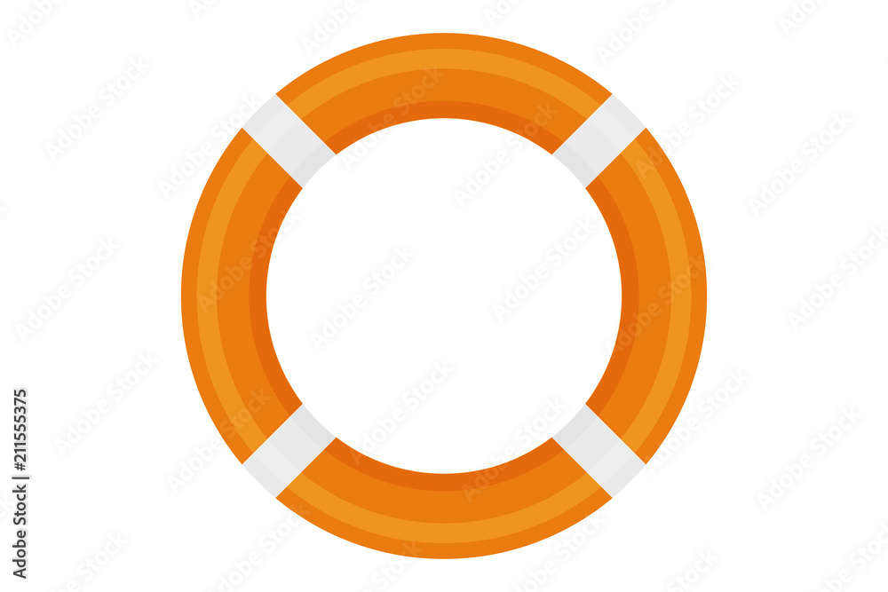 Flotador salvavidas de color naranja. Stock Vector | Adobe Stock