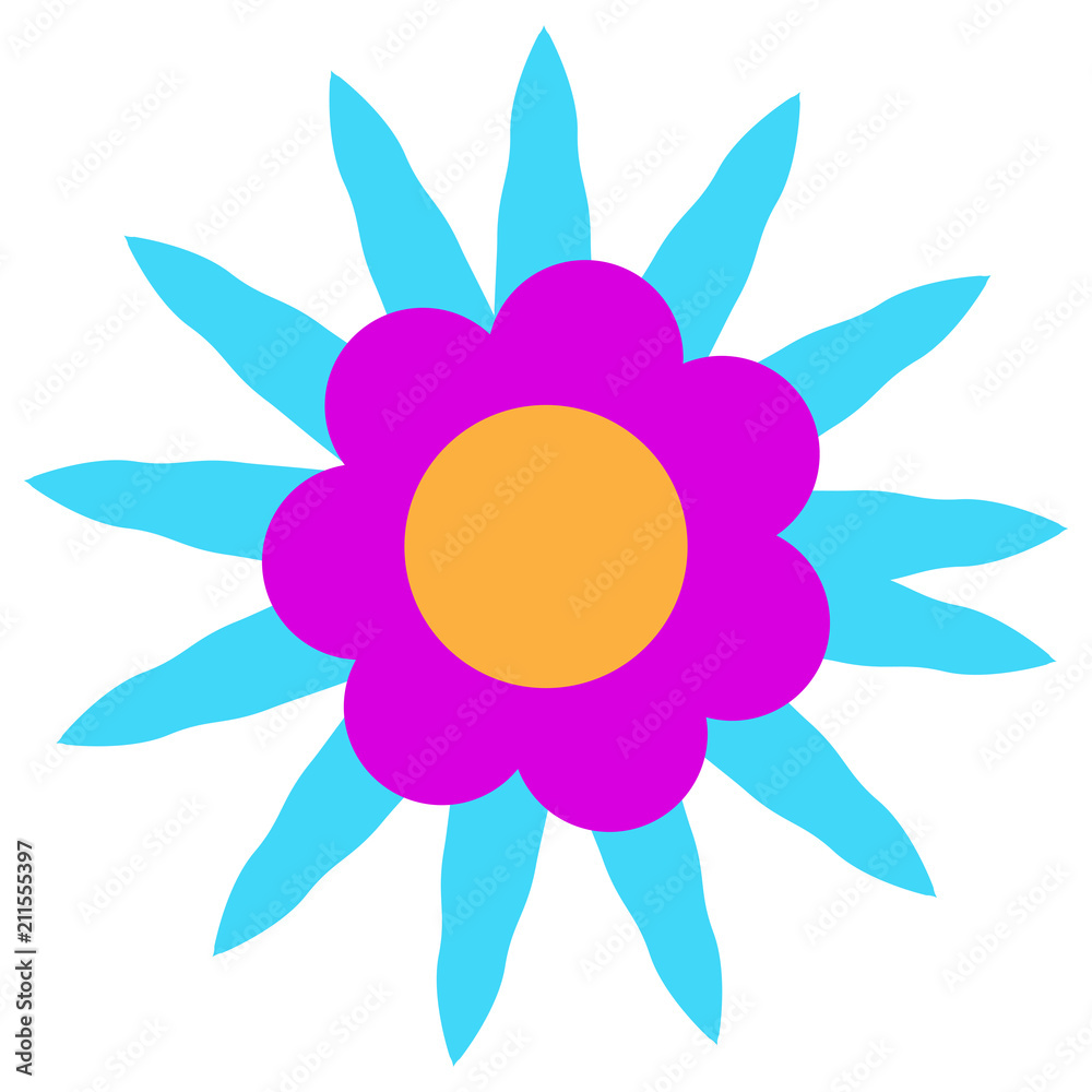 Isolated flower icon Isolated flower icon