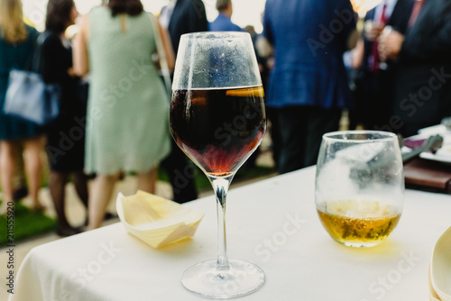 Guest drinks for a cocktail at a business event
