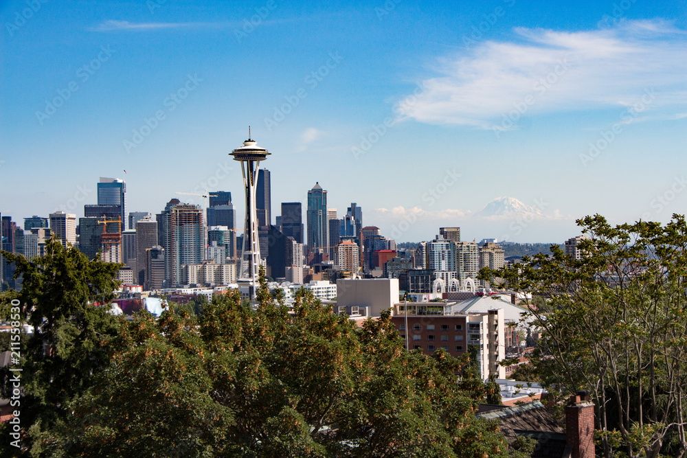 Fototapeta premium Seattle, Washington, USA Skyline