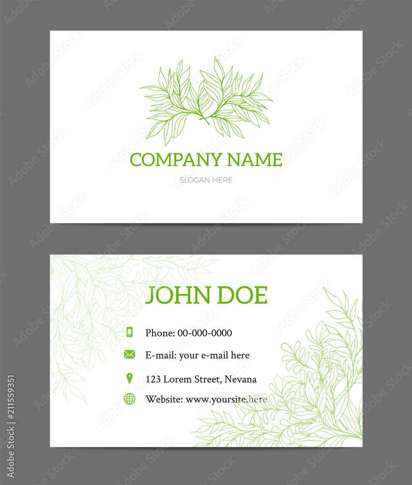 Simple name card wreaths