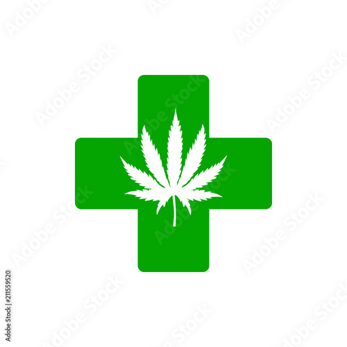 Marijuana. Medical. Vector.
