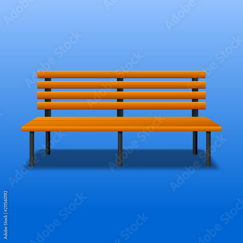 wooden bench vector illustration. © momoforsale