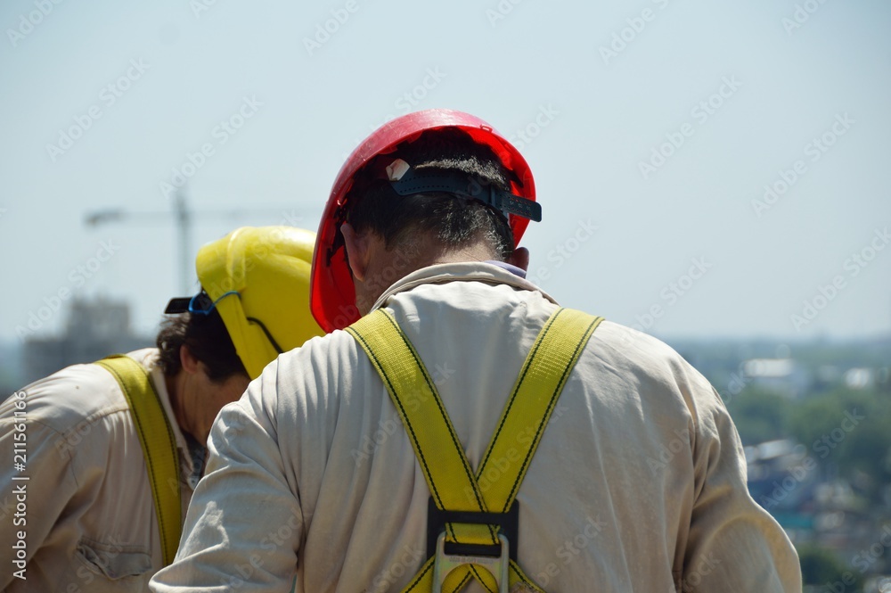 Fototapeta premium Obreros de la construccion