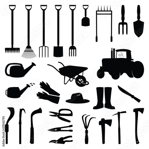 Shovel Hoe Axe Gardening Equipment Tools Set