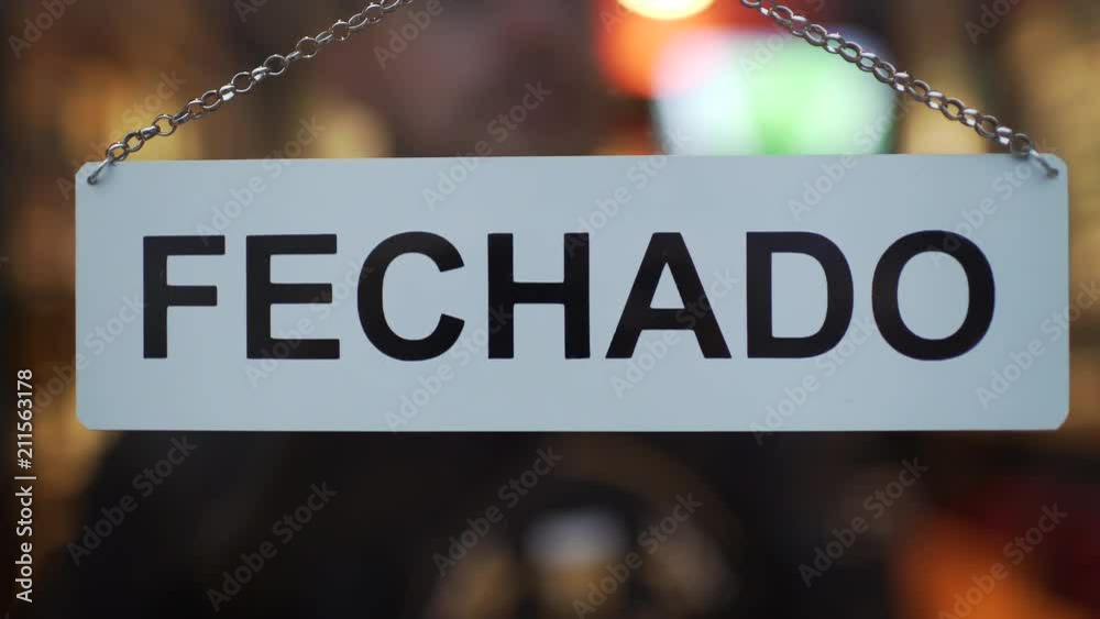 placa aberto fechado 