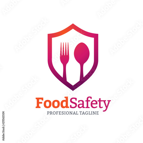 Food Safety Logo concept in vector format