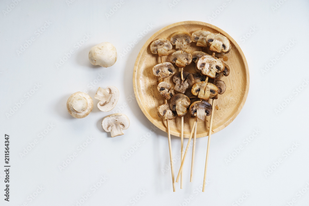 skewers with mushrooms skewers with mushrooms