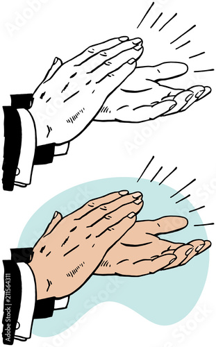 A pair of hands clapping in applause.
