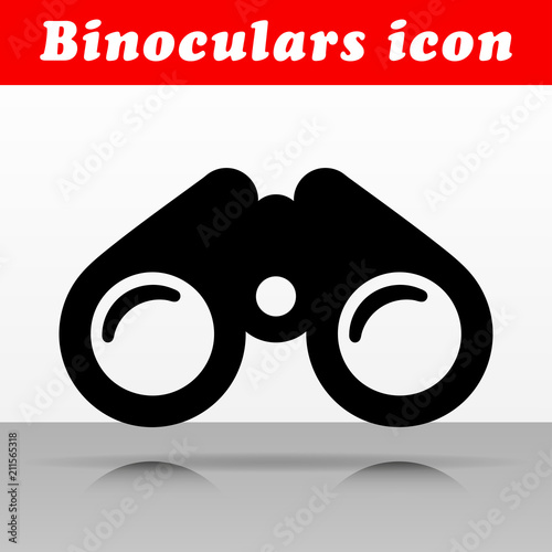 black binoculars vector icon design