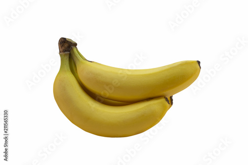 fresh ripe bananas isolated on white background ( with clipping path )
