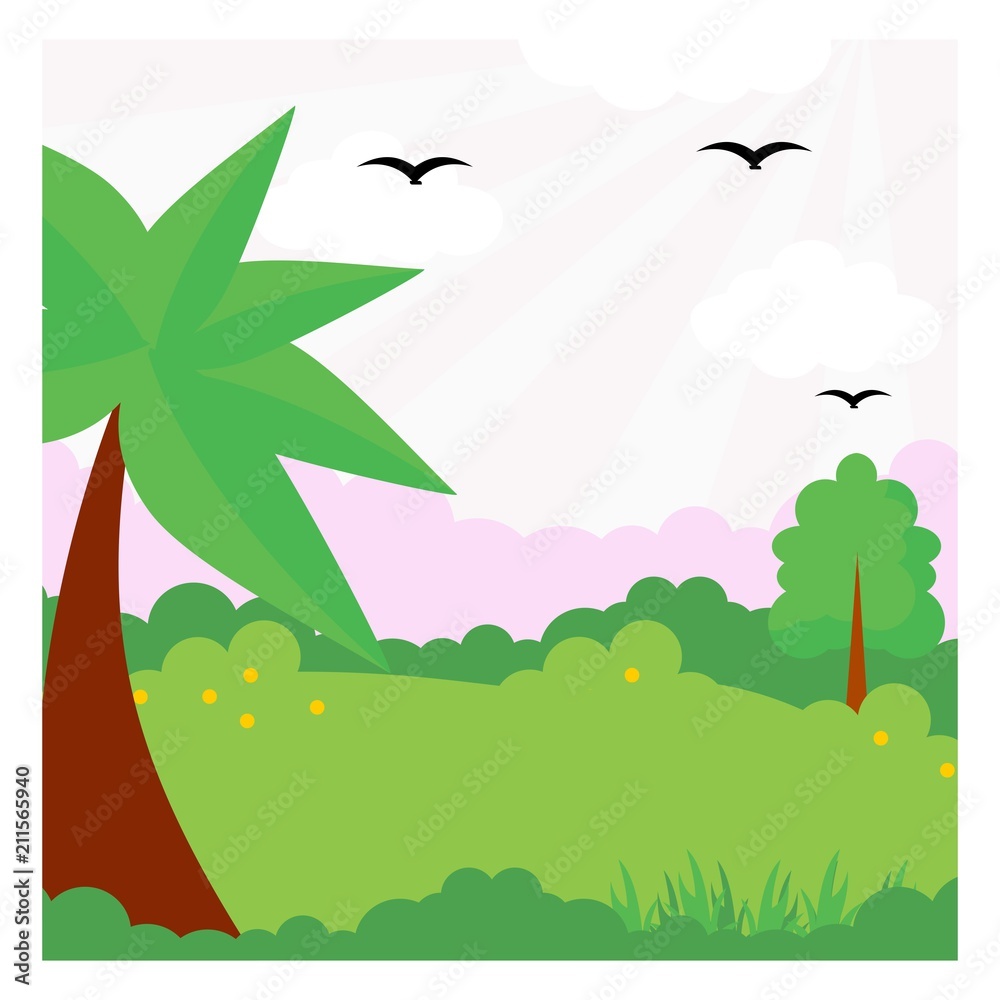 tropical jungle forest scenery landscape background