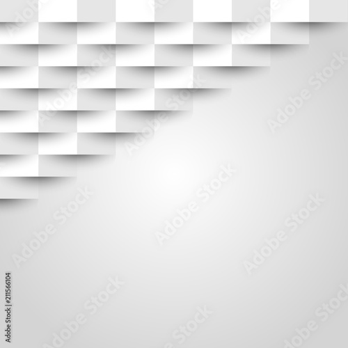 Abstract white geometric texture background