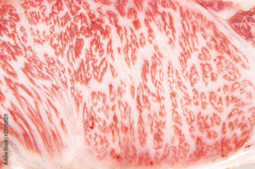 textured of raw wagyu sirloin beef