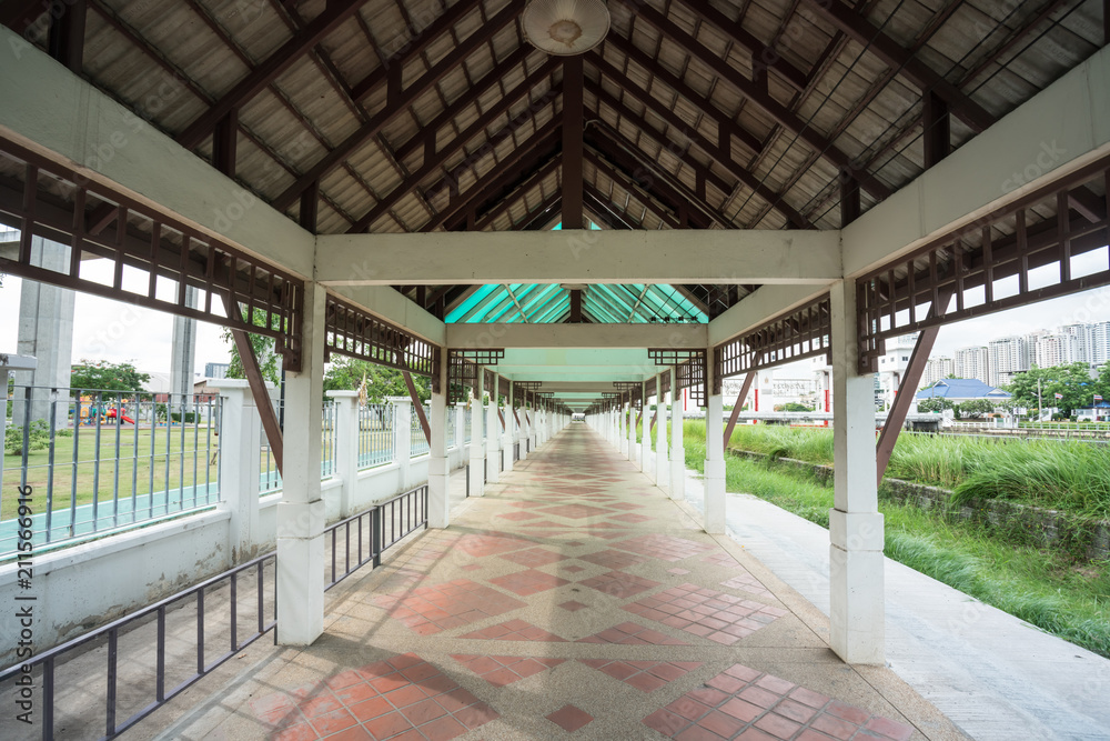 An covered walkway An covered walkway