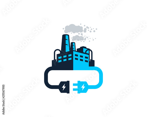 Electric Factory Logo Icon Design Element