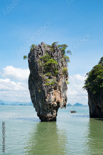 Phang Nga, Thailand-January 10, 2018, James Bond Island, Ao Phang-nga National Park, Phang Nga, Thailand.
