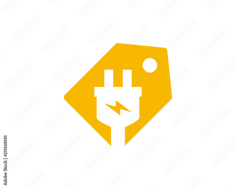Obraz premium Electric Label Logo Icon Design Element