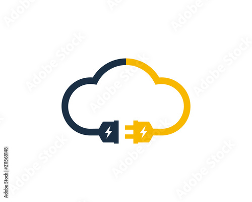 Electric Cloud Logo Icon Design Element