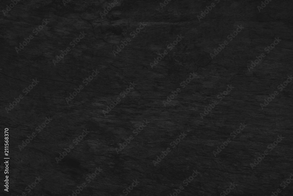 wood black table background, dark texture top view, space gray luxury blank for design