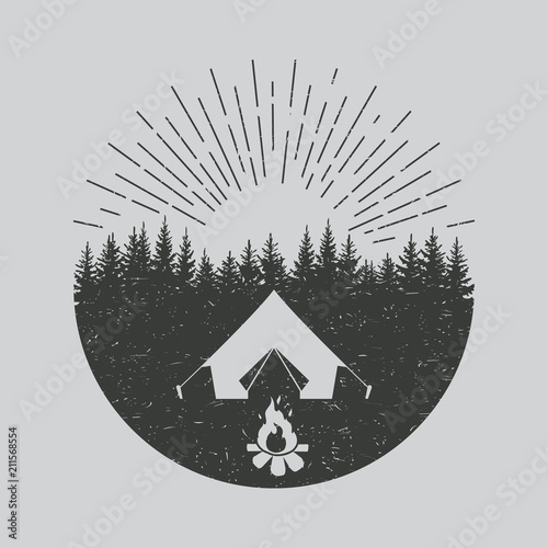 Outdoor logo. Vector. Vintage style. Isolated.
