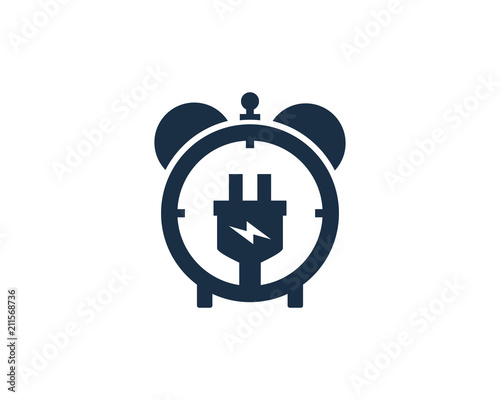 Time Electric Logo Icon Design Element