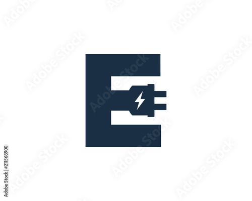 Electric Letter E  Logo Icon Design Element