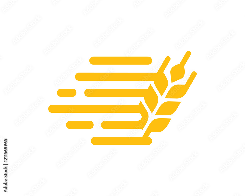 Speed Wheat Logo Icon Design Element Speed Wheat Logo Icon Design Element