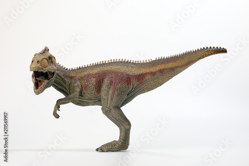 Tyrannosaurus Dinosaur Toy figurine on white background