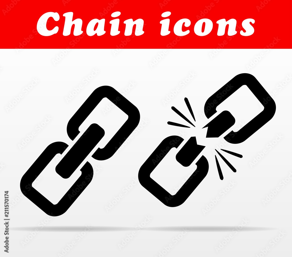 black chain vector icons design black chain vector icons design