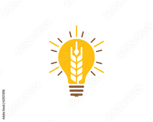 Wheat Idea Logo Icon Design Element