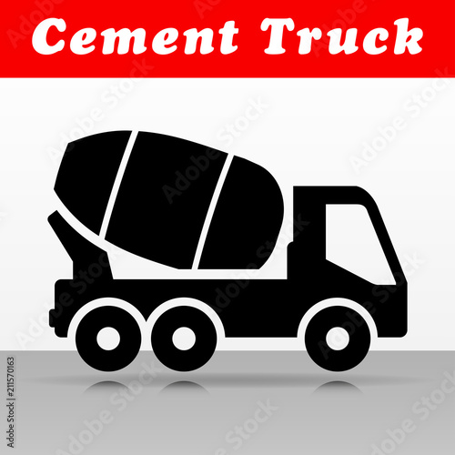 cement truck vector icon design