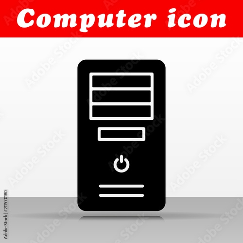 computer case vector icon design