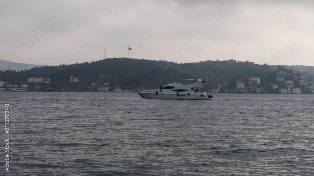 Various angles of the Bosphorus (Istanbul) on a cloudy day with a lot of movement including speedboats, fishing boats, ferries and oil tankers. Various angles of the Bosphorus (Istanbul) on a cloudy day with a lot of movement including speedboats, fishing boats, ferries and oil tankers.