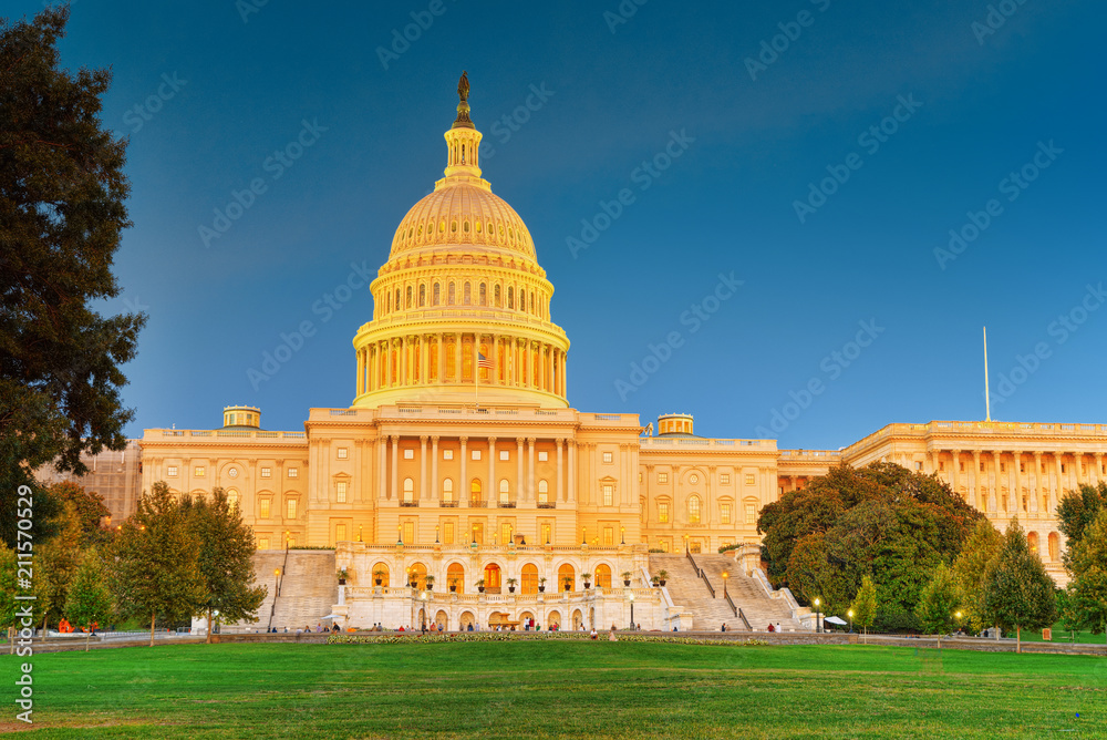 Fototapeta premium Washington, USA, United States Capitol, often called the Capitol Building.