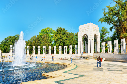 Obraz na płótnie Washington, USA, Monument National World War II Memorial.